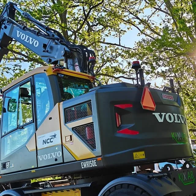 Volvo EWR150E hjulgrävare hos KIX AB grävfirma Örebro